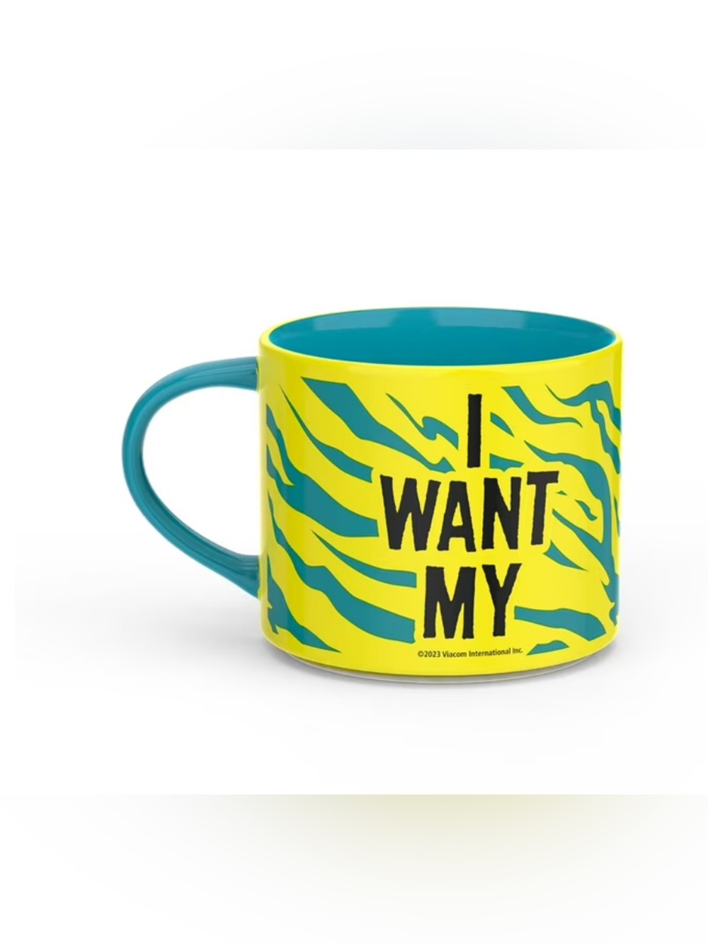 MTV Yellow & Teal 'I Want My MTV' Ceramic Mug set of 2! - Picture 3 of 7